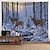 cheap Landscape Tapestry-Christmas Santa Claus Holiday Party Xmas Large Wall Tapestry Art Photo Background Backdrop Decor Hanging Home Bedroom Living Room Decoration Tree Reindeer Snowman Elk Snowflake Candle Gift Fireplace