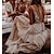 זול שמלות כלה-חוף ים / יעד סקסי בוהו שמלות חתונה גזרת A צווארון V ללא שרוולים עד הריצפה טול שמלות כלה עם אפליקציות 2024