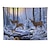 cheap Landscape Tapestry-Christmas Santa Claus Holiday Party Xmas Large Wall Tapestry Art Photo Background Backdrop Decor Hanging Home Bedroom Living Room Decoration Tree Reindeer Snowman Elk Snowflake Candle Gift Fireplace