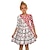 Χαμηλού Κόστους Φορέματα για πάρτι-κοριτσίστικο 3d φόρεμα Άγιου Βασίλη με μισό μανίκι φθινοπωρινό χειμερινό πάρτι πριγκίπισσα γλυκιά παιδάκια 3-10 ετών φόρεμα γραμμής ασύμμετρη πολυεστερική κανονική εφαρμογή