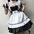 preiswerte Anime-Kostüme-Inspiriert von Cosplay Dienstmädchenuniform Anime Cosplay Kostüme Japanisch Cosplay-Anzüge Kleider Kleid Strümpfe Krawatten Für Damen
