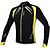 abordables Vestes et gilets pour hommes-SANTIC Homme Veste de Cyclisme Vélo Veste / Maillot / Hauts / Top Pare-vent, Doublure Polaire, Respirable Mosaïque Spandex, Toison Hiver Jaune / noir. Avancé Cyclisme en Montagne Modèle Semi-Form Fit