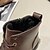 お買い得  レディースブーツ-女性用 ブーツ コンバットブーツ ブーツアンクルブーツ ラウンドトウ ＰＵレザー ソリッド ブラック 褐色