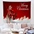 cheap Christmas Tapestry Hanging-Christmas Santa Claus Holiday Party Xmas Wall Tapestry Photography Background Art Decor Blanket Curtain Hanging Home Bedroom Living Room Decoration Tree Snowflake Candle Gift Fireplace