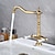 hesapli Mutfak Muslukları-mutfak musluğu, iki kulplu tek delikli antik pirinç / elektroliz / boyalı yüzeyler standart çıkış ucu orta set antika mutfak muslukları