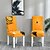 cheap Dining Chair Cover-Halloween Ghost Stretch Kitchen Chair Cover Slipcover for Dinning Party Holiday Orange Geometric Soft Durable Washable