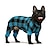 cheap Dog Clothing &amp; Accessories-100% Cotton Buffalo Plaid Dog Clothes Puppy Pajamas Pet Apparel Cat Onesies Jammies Doggie Jumpsuits