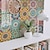 cheap Tile stickers-12/48pcs Mandala Style Tile Stickers, Decorative Waterproof Tile Stickers,Peel and Stick Vinyl Self-Adhesive Wall Decals ,for Kitchen Bathroom Living Room Furniture and Wall Decor