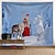 cheap Landscape Tapestry-Christmas Santa Claus Holiday Party Xmas Large Wall Tapestry Art Photo Background Backdrop Decor Hanging Home Bedroom Living Room Decoration Tree Reindeer Snowman Elk Snowflake Candle Gift Fireplace