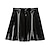 cheap Mini Skirt-Women&#039;s Skirt Swing Mini Faux Leather Black Skirts Winter Pleated Ruffle Streetwear Daily Weekend S M L