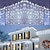 お買い得  ＬＥＤライトストリップ-つららストリングライト装飾ライトip44屋外ホリデーライトつららカーテンライト3.5m5m 96leds216leds新年のための柔軟なストリングライトクリスマスパーティー装飾ガーランドカラフルな照明euusプラグ