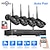 cheap Security Systems-Hiseeu Wireless NVR 4CH CCTV System 3MP Indoor Outdoor Security Camera System With 4P 960P WiFi Cameras IP66 Waterproof With Audio Mobile&amp;PC Remote Night Vision Survilliance 1TB 3TB Hard Drive