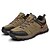cheap Sports &amp; Outdoor Shoes-Men&#039;s Hiking Shoes Sneakers Walking Shoes Shock Absorption Breathable Lightweight Wearproof Low-Top Fishing Hiking Climbing Leather Autumn / Fall Spring Army Green Grey Khaki / Cross-Country