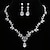 levne Sady šperků-Svatební šperky Soupravy 1 sada Kubický zirkon Měď 1 x náhrdelník Náušnice Dámské Luxus Elegantní Kapka Sada šperků Pro Svatební Párty Výročí