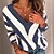 cheap Sweaters &amp; Cardigans-Women&#039;s Pullover Sweater Jumper Jumper Ribbed Knit Patchwork Regular V Neck Geometric Daily Stylish Elegant Lantern Sleeve Winter Blue Brown S M L