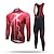 cheap Cycling Jersey &amp; Shorts / Pants Sets-XINTOWN Men&#039;s Long Sleeve Cycling Jersey with Bib Tights Black Red Bike Pants / Trousers Jersey Bib Tights Breathable 3D Pad Reflective Strips Back Pocket Sweat-wicking Winter Sports Polyester / Mesh