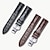 cheap Other Watch Bands-Genuine Leather Watch Band Alligator Grain Calfskin Replacement Strap Stainless Steel Buckle Bracelet for Men Women-14mm 16mm 18mm 19mm 20mm 21mm 22mm