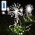 זול אורות נתיבים ופנסים-אורות זיקוקים סולאריים גינה חיצונית 200 לדים שן הארי זיקוקים מנורת פלאש מחרוזת אור לגן דשא נוף אורות חג המולד