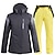 abordables vêtements d&#039;extérieur actifs pour femmes-Homme Femme Veste de ski avec pantalon à bretelles Extérieur L&#039;hiver Chaud Etanche Coupe Vent Respirable Capuche Ensembles de Sport pour Snowboard Ski Montagne / Coton