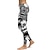 cheap Yoga Leggings &amp; Tights-Women&#039;s Yoga Leggings Tummy Control Butt Lift High Waist Yoga Fitness Gym Workout Skull Black Yellow Pink Spandex Sports Activewear High Elasticity Skinny