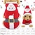 baratos Fantasia de Animais de Estimação-cachorro gato fantasia de natal natal papai noel papai noel adorável fofo natal casual / diário roupas de cachorro roupas de cachorrinho roupas de cachorro traje marrom para menina e menino cachorro
