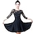 رخيصةأون ملابس رقص لاتيني-الرقص اللاتيني فستان دانتيل نسائي مناسب للحفلات أداء 3/4 الكم ارتفاع عال حرير الثلج