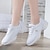 cheap Dance Sneakers-Women&#039;s Dance Sneakers Practice Trainning Dance Shoes Stage Performance HipHop/Square Dance Mesh Thick Heel Lace-up White Black Red