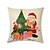 cheap Throw Pillows &amp; Covers-Christmas Party Double Side Cushion Cover 9PC Soft Decorative Square Throw Pillow Cover Cushion Case Pillowcase for Bedroom Livingroom Superior Quality Machine Washable Indoor Cushion for Sofa Couch Bed Chair