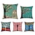 cheap Floral &amp; Plants Style-Set of 5 Throw Pillow Case Pastrol Oil Painting Style Cushion Cover Home Sofa Faux Linen Cushion for Sofa Couch Bed Chair