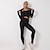cheap Yoga Sets-Women&#039;s Tracksuit Workout Sets Winter 2 Piece Seamless Solid Color Leggings Crop Top Clothing Suit Navy Black Spandex Yoga Fitness Gym Workout High Waist Tummy Control Butt Lift Moisture Wicking Long
