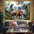 billige dyretapeter-dinosaur verden væg gobelin kunst indretning tæppe gardin hængende hjem soveværelse stue dekoration