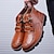 halpa Miesten käsintehdyt kengät-Miesten Bootsit 오피스 / 비즈니스 Käsintehdyt kengät Comfort-kengät Kävely Vintage Vapaa-aika Päivittäin Nahka Lämmin Mukava Liukumaton Nilkkurit Loaferit Musta Keltainen Kevät Syksy
