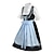 cheap Cosplay &amp; Costumes-Carnival Dirndl Trachtenkleider Top Dress Apron Women&#039;s Bavarian Costume Black / Cotton / Polyester Blend