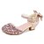 cheap Kids&#039; Shoes-Girls&#039; Heels Princess Shoes Flower Girl Shoes Rubber PU Little Kids(4-7ys) Big Kids(7years +) Daily Party Evening Rhinestone Buckle Sequin Pink Silver Fall Spring