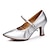 cheap Ballroom Shoes &amp; Modern Dance Shoes-Women&#039;s Ballroom Dance Shoes Modern Dance Shoes Indoor Professional Waltz Heel Solid Color Buckle Silver Black White