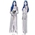 cheap Anime Cosplay-Ghostly Bride Dress Women&#039;s Adults&#039; Dress Festival Horror Halloween Halloween Masquerade Festival / Holiday Terylene White Women&#039;s Easy Carnival Costumes Florals