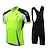 cheap Men&#039;s Clothing Sets-21Grams Men&#039;s Cycling Jersey with Bib Shorts Short Sleeve Mountain Bike MTB Road Bike Cycling Green Yellow Light Green Bike Clothing Suit Breathable Quick Dry Back Pocket Lycra Sports Patterned