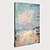 abordables Pinturas abstractas-pintura al óleo hecha a mano pintada a mano arte de la pared abstracto cielo azul paisaje paisaje decoración del hogar decoración lienzo enrollado sin marco sin estirar