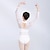 abordables Leotardos de mujer-Leotardo de ballet transpirable/mono de tul de empalme sólido para mujer, rendimiento de entrenamiento, manga larga, malla de nailon alto