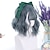 baratos Peruca para Fantasia-perucas de anime lolita curtas sintéticas com franja de ar para mulheres cabelo falso natural preto azul lolita peruca cosplay peruca de halloween