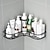 levne Koupelnové poličky-sprchový nosič koupelnová police s háčky, stojan na sprchový kout, koupelnová kuchyň bez děrovacího trojúhelníku úložný stojan, koupelnové doplňky