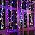cheap LED String Lights-Icicle String Light Decor Light IP44 Outdoor Holiday Light Icicle Curtain Lights 3.5M 5M 96Leds 216Leds Flexible String Light for New Year Xmas Party Decoration Garland Colorful Lighting EU US Plug