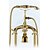 cheap Bathtub Faucets-Bathtub Faucet - Contemporary Electroplated Free Standing Ceramic Valve Bath Shower Mixer Taps / Three Handles One Hole
