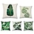 ieftine stil floral și plante-1 set de 5 buc frunze verzi serii botanice aruncă perne acoperă decorativ modern aruncă pernă cutie pernă pentru cameră dormitor cameră canapea scaun mașină pernă în aer liber pentru canapea canapea