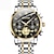 abordables Relojes de Cuarzo-OLEVS Relojes de cuarzo para Hombre Analógico Cuarzo Moda Elegante Estilo moderno Esfera Grande Fecha del día Metal Acero Inoxidable