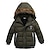 economico Giacche e cappotti per bambini-piumino bambino bambino piumino invernale con cappuccio giacca ecopelliccia manica lunga verde blu nero tinta unita parka 3-6 anni