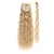 Χαμηλού Κόστους Αλογορουρές-καλαμπόκι κυματοειδές μακρύ αλογοουρά συνθετικό περιτύλιγμα μαλλιών σε κλιπ επεκτάσεις μαλλιών ombre καφέ πόνι ουρά ξανθά ψεύτικα μαλλιά