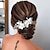 baratos Capacete de Casamento-Pentes de cabelo Flores Decoração de Cabelo Liga Casamento Ocasião Especial Estilo bonito Romântico Com Pérolas Sintéticas Flor Capacete Chapéu