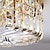 abordables Lámparas de araña únicas-50cm 60cm 80cm luces de techo cristal diseño de círculo único araña de metal morden lujo estilo nórdico dormitorio sala de estar araña led 110-120v 220-240v