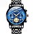 お買い得  クォーツ腕時計-OLEVS クォーツ のために 男性用 男性 ハンズ クォーツ ファッション スタイリッシュ モダンスタイル 大きめ文字盤 日にち 金属 ステンレス